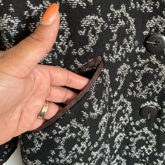 Rachel Roy Printed Long Button Down Jacket - Size XS - Picture 5 of 13